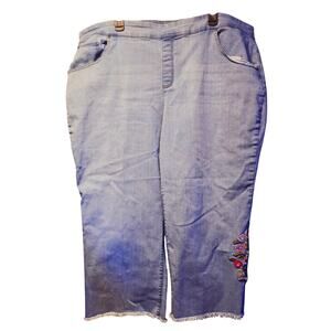 Pioneer woman embroidered capri jeans size 3x
